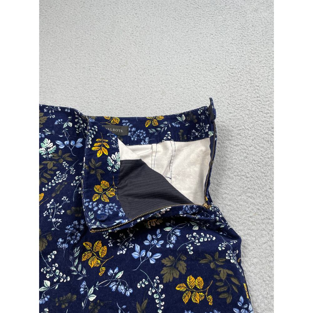Talbots Womens Size 4 Blue Floral Corduroy Skirts - Picture 6 of 11